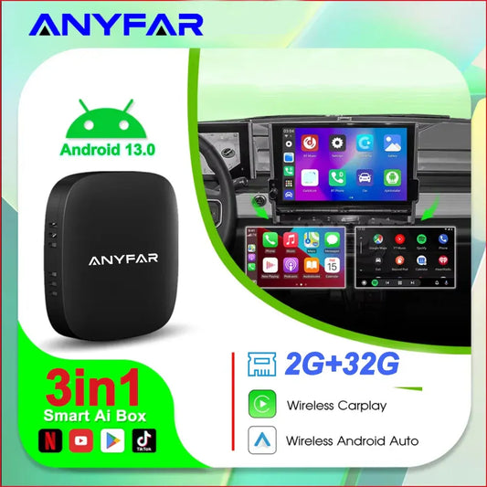 Anyfar Android 13 Box CarPlay And Android Auto Wireless Adapter