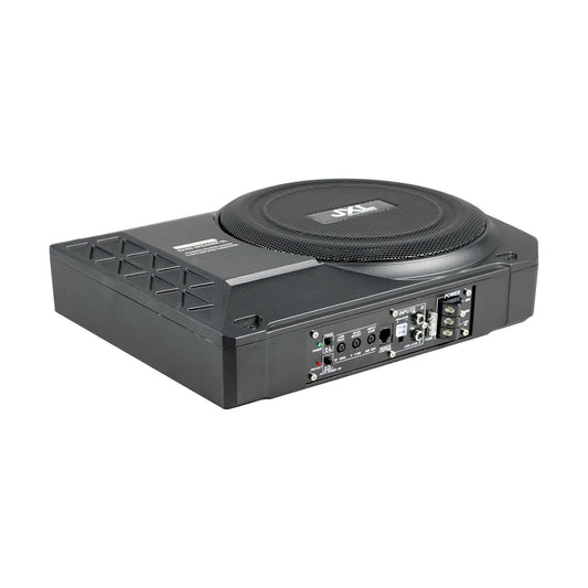 JXL Car Subwoofer XS-AW10 (10 Inches) Active Underseat Subwoofer 350 RMS Power 300+ Watts, Ultra Sleek, Shallow subwoofer, high Level Input/Audio - line Input
