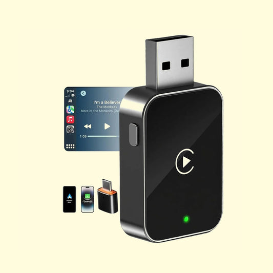 2-in-1 Wired to Wireless CarPlay & Android Auto Adapter